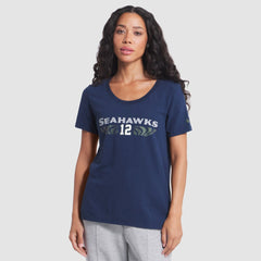 Seattle Seahawks Women's 2025 Rivalries Collection Slub Dri-FIT T-Shirt - College Navy T-shirts