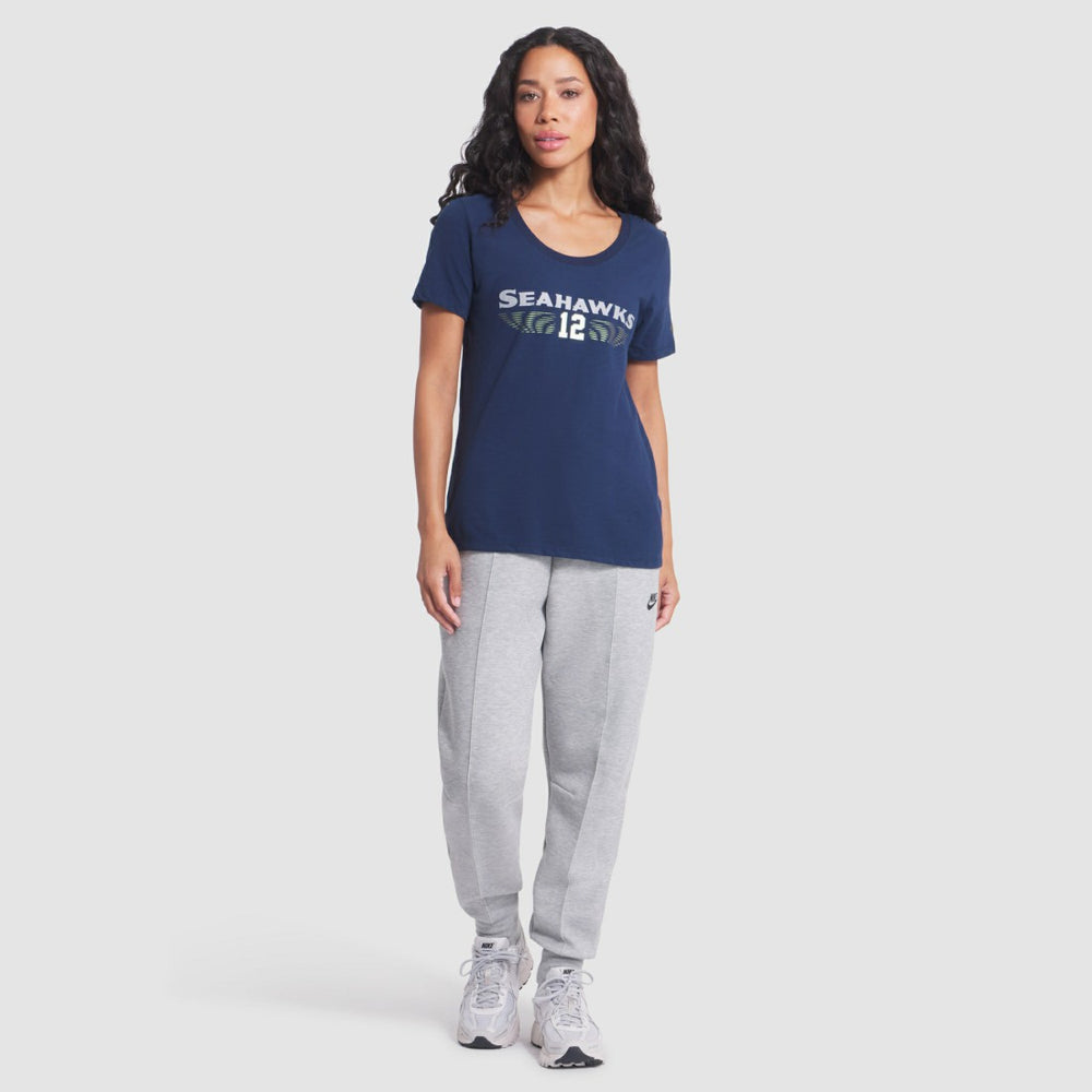 Seattle Seahawks Women's 2025 Rivalries Collection Slub Dri-FIT T-Shirt - College Navy T-shirts