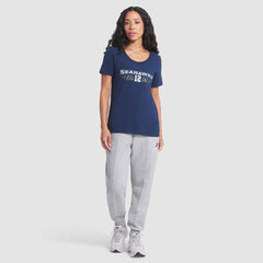 Seattle Seahawks Women's 2025 Rivalries Collection Slub Dri-FIT T-Shirt - College Navy T-shirts