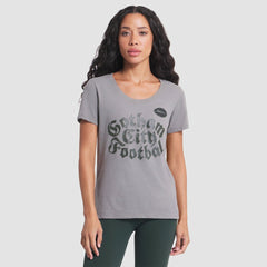 New York Jets Women's 2025 Rivalries Collection Slub Dri-FIT T-Shirt - Iron Ore T-shirts