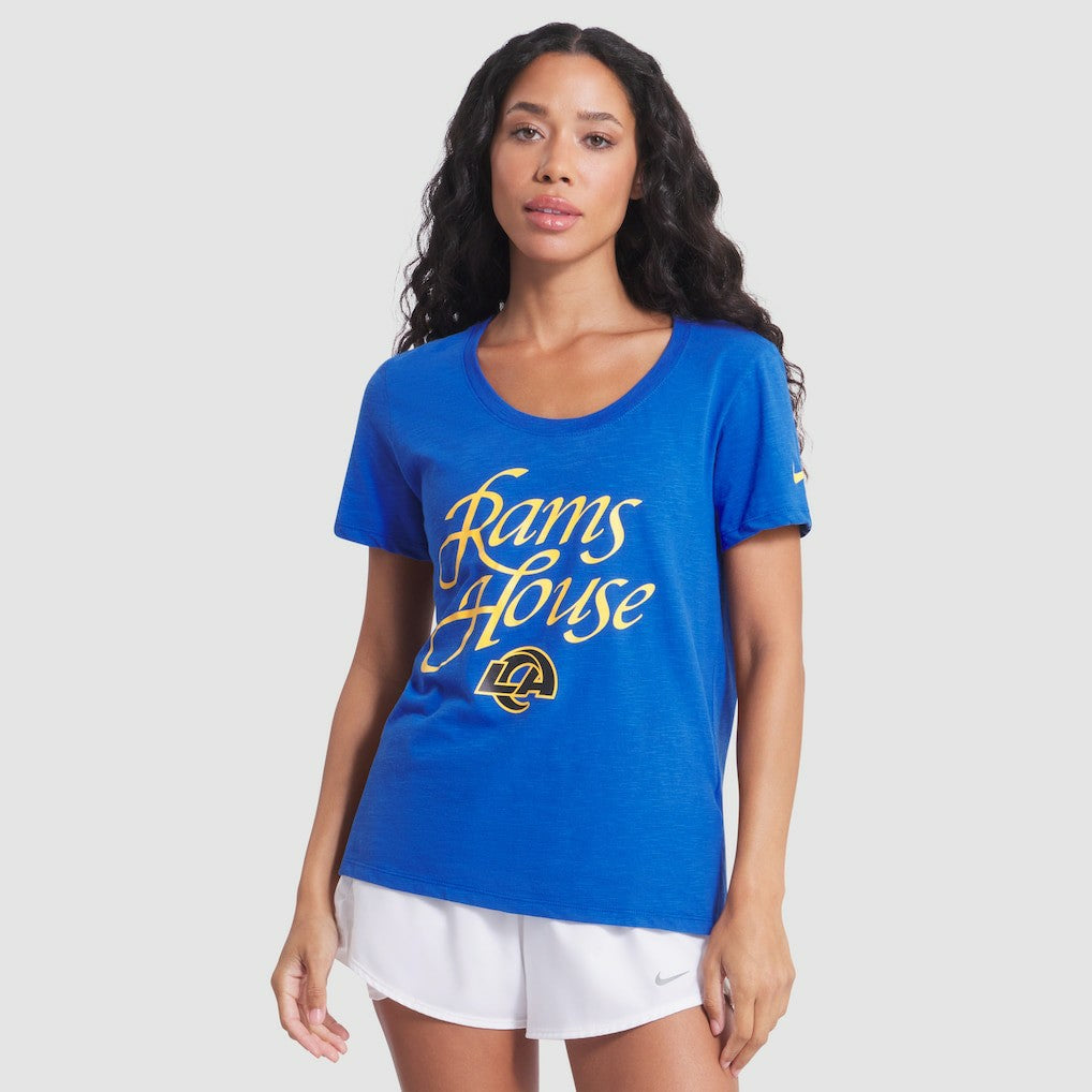 Los Angeles Rams Women's 2025 Rivalries Collection Slub Dri-FIT T-Shirt - Royal T-shirts