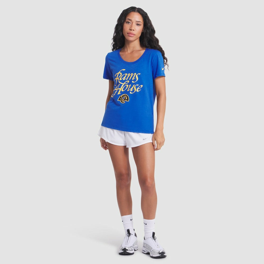 Los Angeles Rams Women's 2025 Rivalries Collection Slub Dri-FIT T-Shirt - Royal T-shirts
