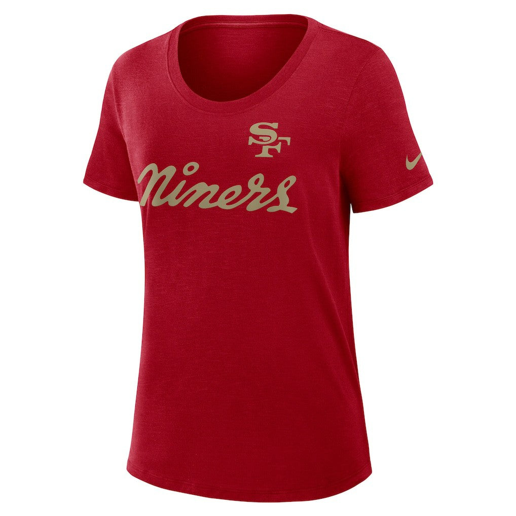 San Francisco 49ers Women's 2025 Rivalries Collection Slub Dri-FIT T-Shirt - Scarlet T-shirts