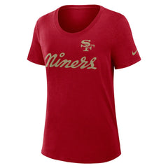 San Francisco 49ers Women's 2025 Rivalries Collection Slub Dri-FIT T-Shirt - Scarlet T-shirts