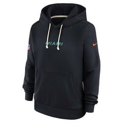Miami Dolphins Women's 2025 Rivalries Collection Standard Issue Sideline Dri-FIT Hoodie - Pitch Blue Hoodies