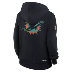 Miami Dolphins Women's 2025 Rivalries Collection Standard Issue Sideline Dri-FIT Hoodie - Pitch Blue Hoodies