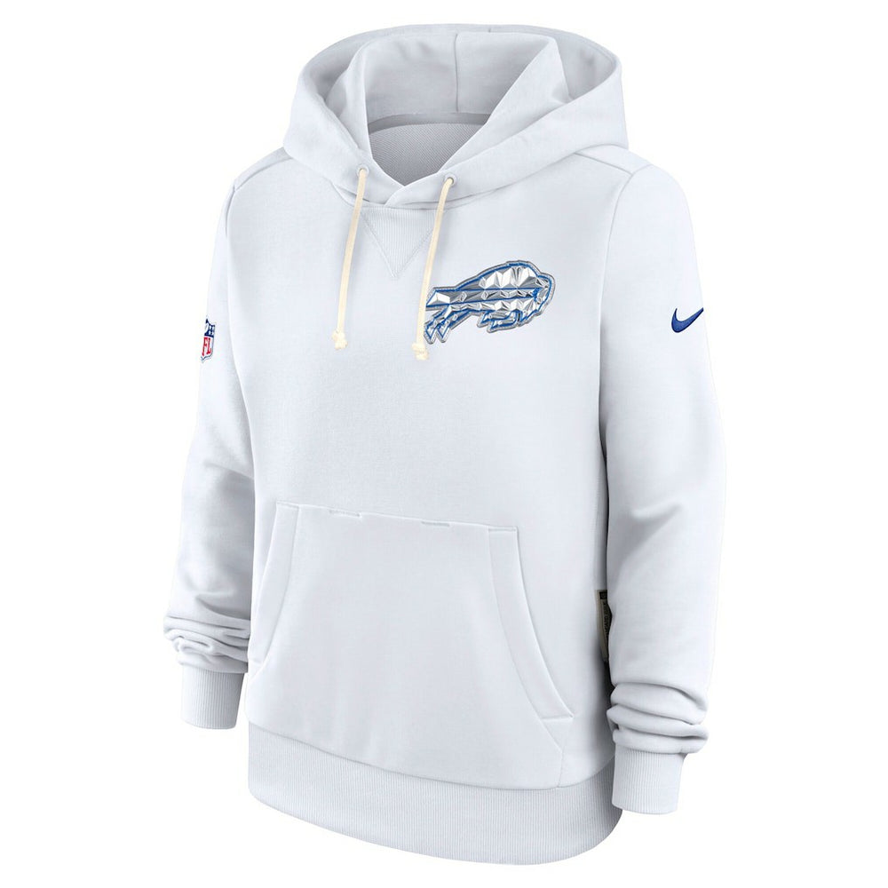 Buffalo Bills Women's 2025 Rivalries Collection Standard Issue Sideline Dri-FIT Hoodie - White Hoodies
