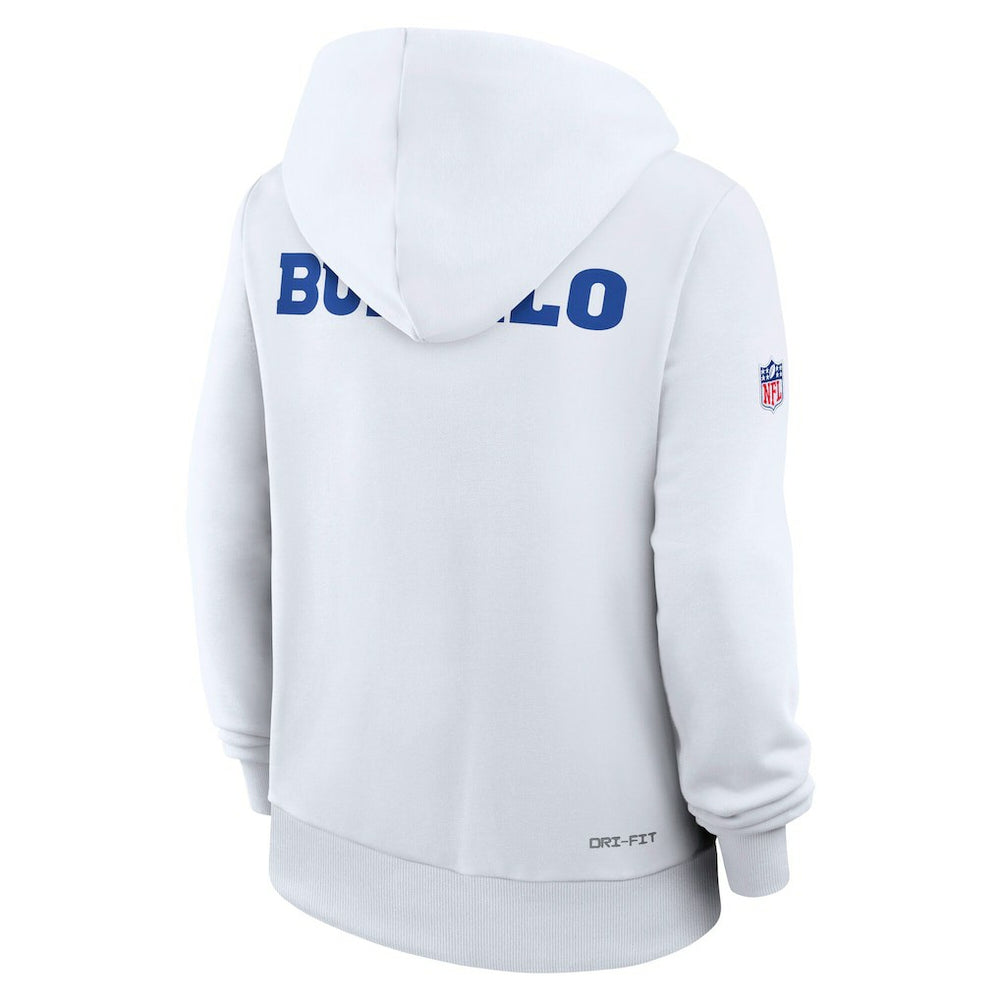 Buffalo Bills Women's 2025 Rivalries Collection Standard Issue Sideline Dri-FIT Hoodie - White Hoodies