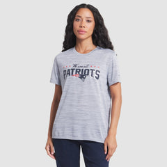 New England Patriots Women's 2025 Rivalries Collection Sideline Velocity Dri-FIT T-Shirt - Silver T-shirts