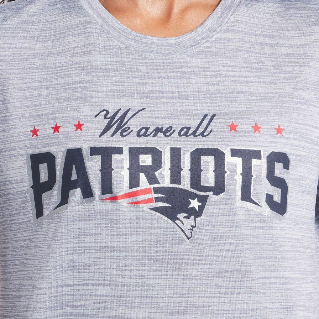 New England Patriots Women's 2025 Rivalries Collection Sideline Velocity Dri-FIT T-Shirt - Silver T-shirts