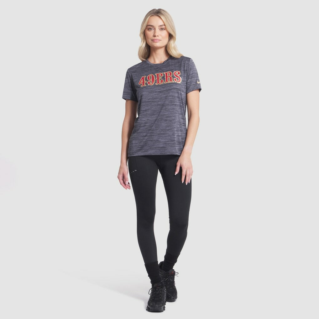 San Francisco 49ers Women's 2025 Rivalries Collection Sideline Velocity Dri-FIT T-Shirt - Heather Charcoal T-shirts
