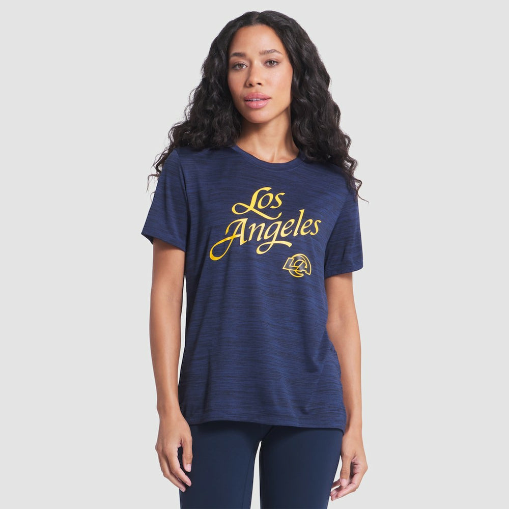 Los Angeles Rams Women's 2025 Rivalries Collection Sideline Velocity Dri-FIT T-Shirt - Midnight Blue T-shirts