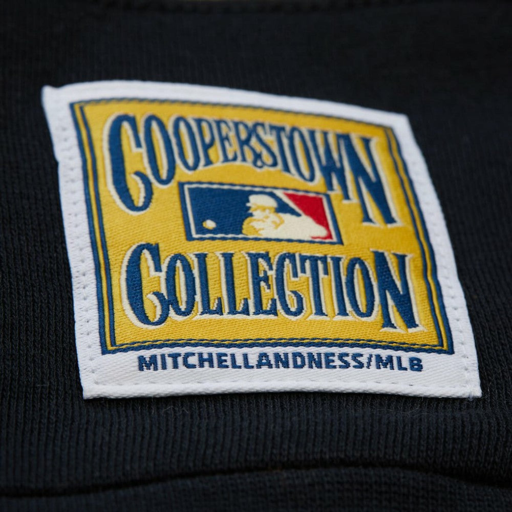 Atlanta Braves Mitchell & Ness Women's Cooperstown Collection Blocked Fleece Pullover Sweatshirt- Red/Black Pullover