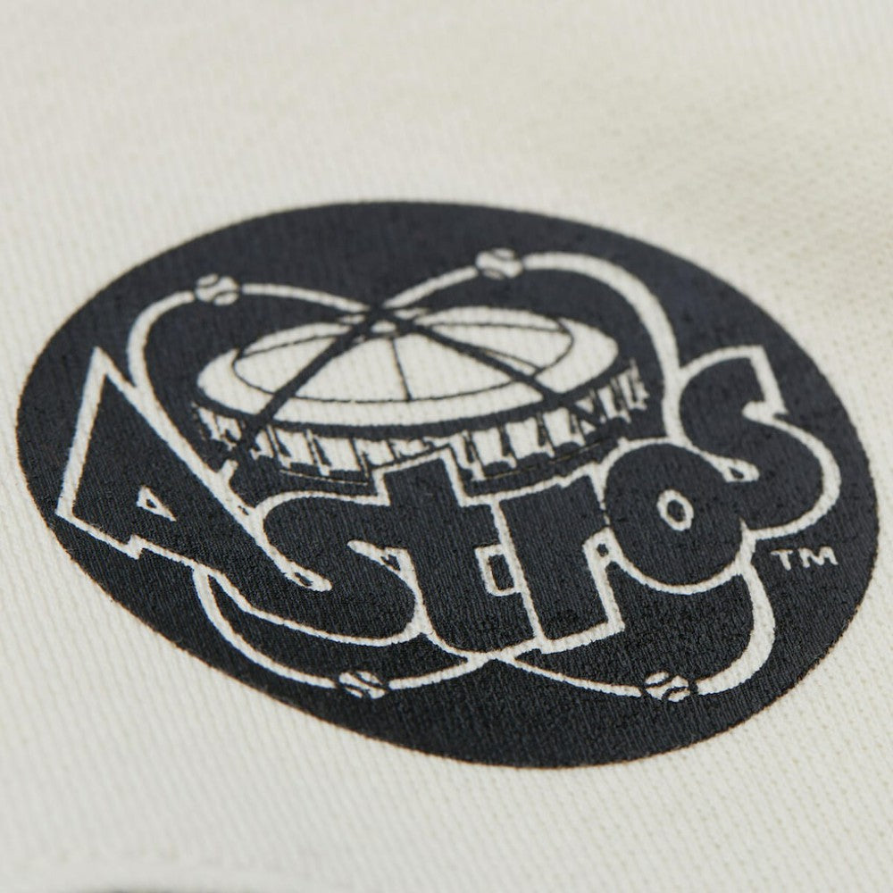 Houston Astros Mitchell & Ness Women's Cooperstown Collection Blocked Fleece Pullover Sweatshirt- Orange/Black Pullover