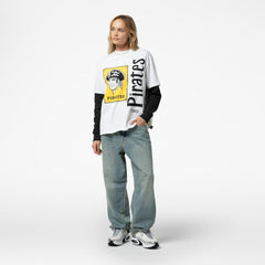 Pittsburgh Pirates Mitchell & Ness Women's Cooperstown Collection Boyfriend T-Shirt - White T-shirts