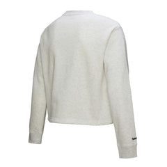Atlanta Braves Mitchell & Ness Women's Cropped Toggle Pullover Sweatshirt - Heather Gray Pullover