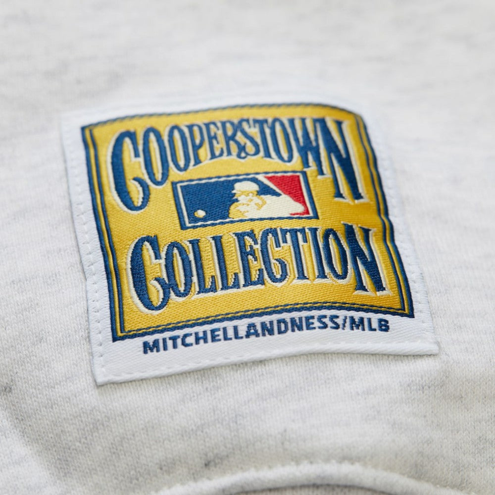 Houston Astros Mitchell & Ness Women's Cropped Toggle Pullover Sweatshirt - Heather Gray Pullover