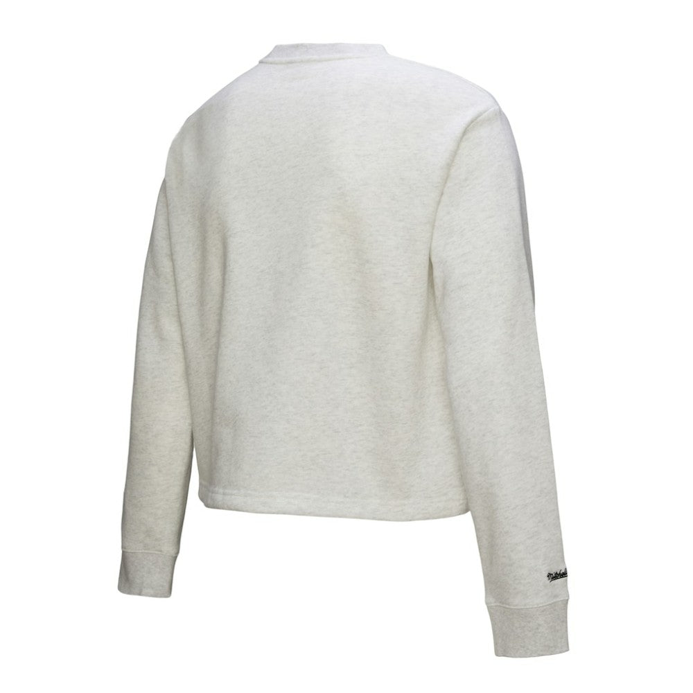 Los Angeles Dodgers Mitchell & Ness Women's Cropped Toggle Pullover Sweatshirt - Heather Gray Pullover