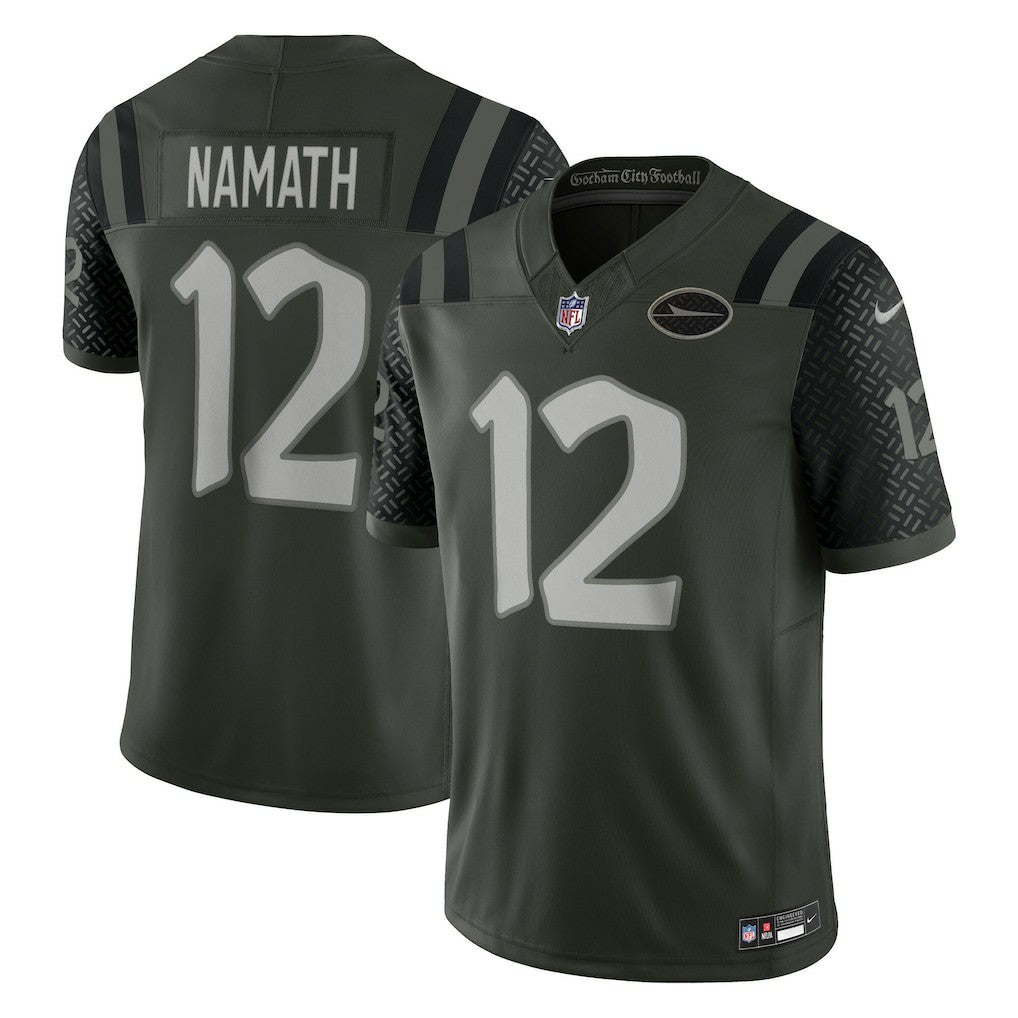 Joe Namath New York Jets 2025 Rivalries Collection Retired Player Limited Jersey - Gotham Green Jerseys
