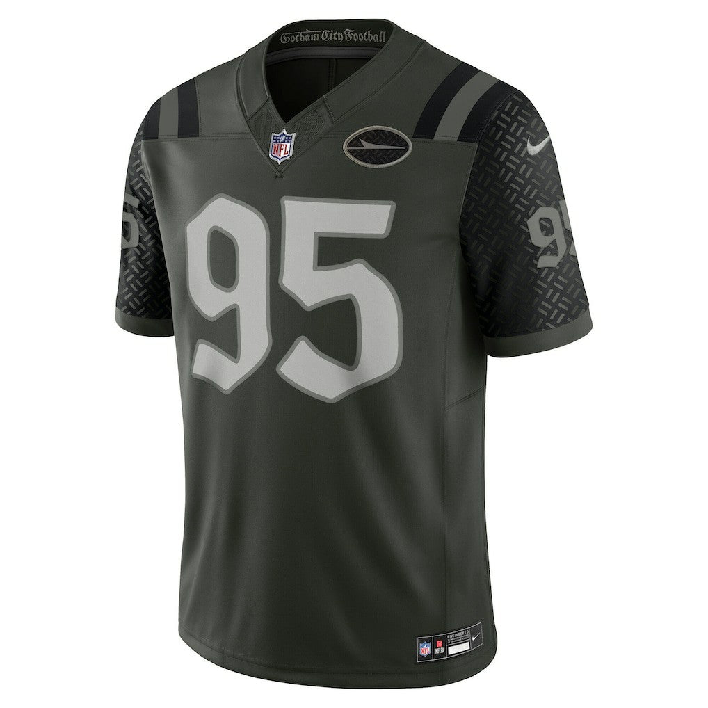 Quinnen Williams New York Jets 2025 Rivalries Collection Limited Jersey - Gotham Green Jerseys