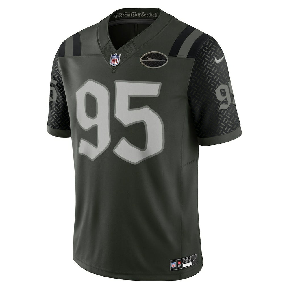 Quinnen Williams New York Jets 2025 Rivalries Collection Limited Jersey - Gotham Green Jerseys