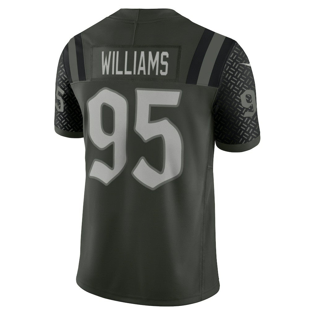 Quinnen Williams New York Jets 2025 Rivalries Collection Limited Jersey - Gotham Green Jerseys