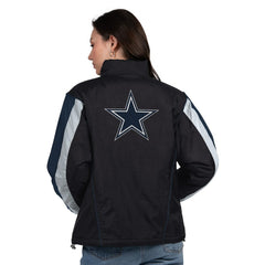 Dallas Cowboys Starter Women's Thursday Night Gridiron Half-Zip Jacket - Black/Navy Jackets