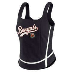 Cincinnati Bengals WEAR by Erin Andrews Women's Square Neck Tank Top - Black Tops
