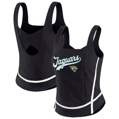 Jacksonville Jaguars WEAR by Erin Andrews Women's Square Neck Tank Top - Black Tops