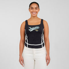 Jacksonville Jaguars WEAR by Erin Andrews Women's Square Neck Tank Top - Black Tops