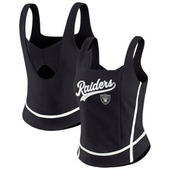 Las Vegas Raiders WEAR by Erin Andrews Women's Square Neck Tank Top - Black Tops