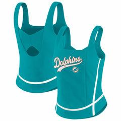 Miami Dolphins WEAR by Erin Andrews Women's Square Neck Tank Top - Aqua Tops