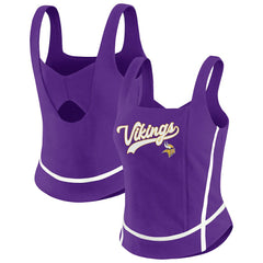 Minnesota Vikings WEAR by Erin Andrews Women's Square Neck Tank Top - Purple Tops