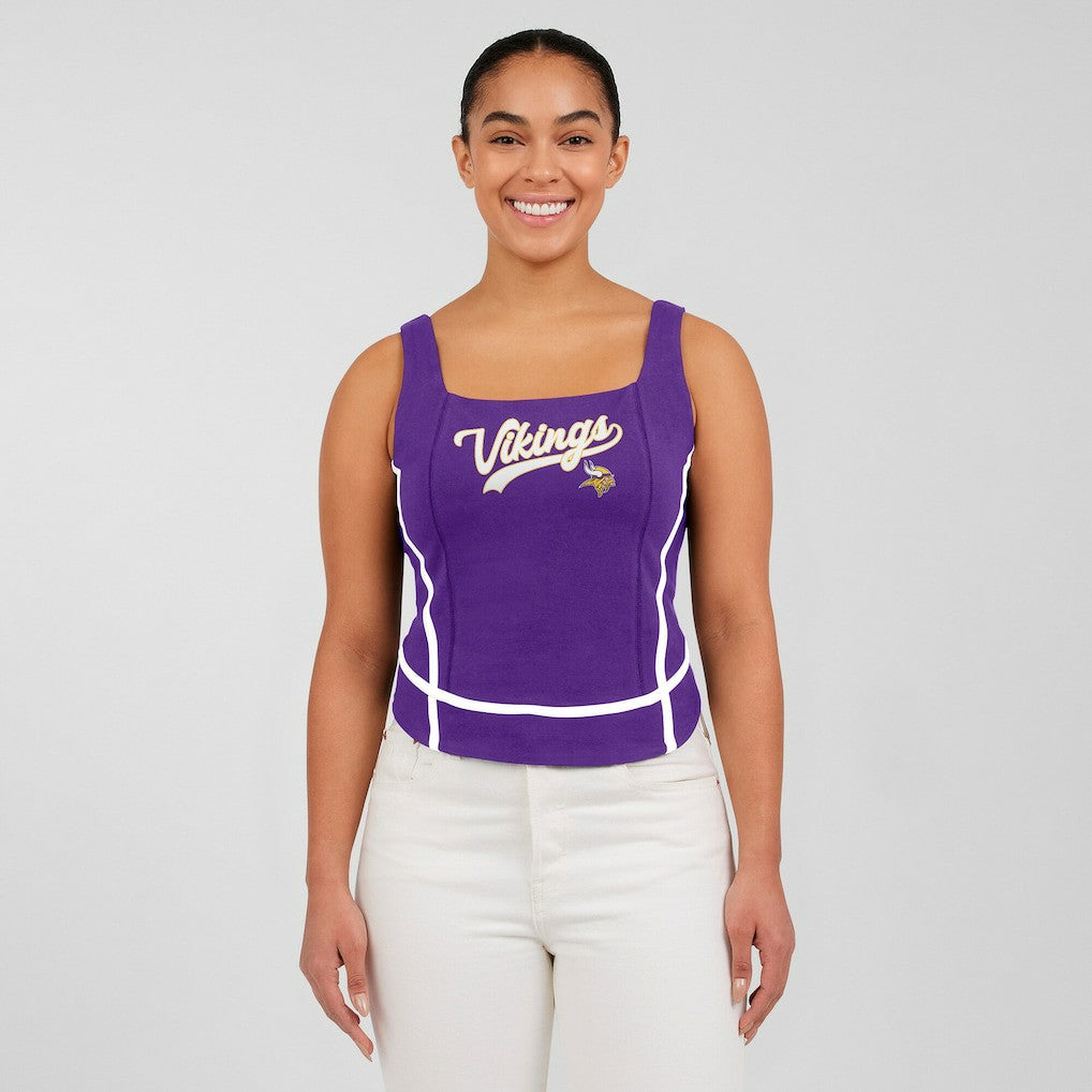 Minnesota Vikings WEAR by Erin Andrews Women's Square Neck Tank Top - Purple Tops