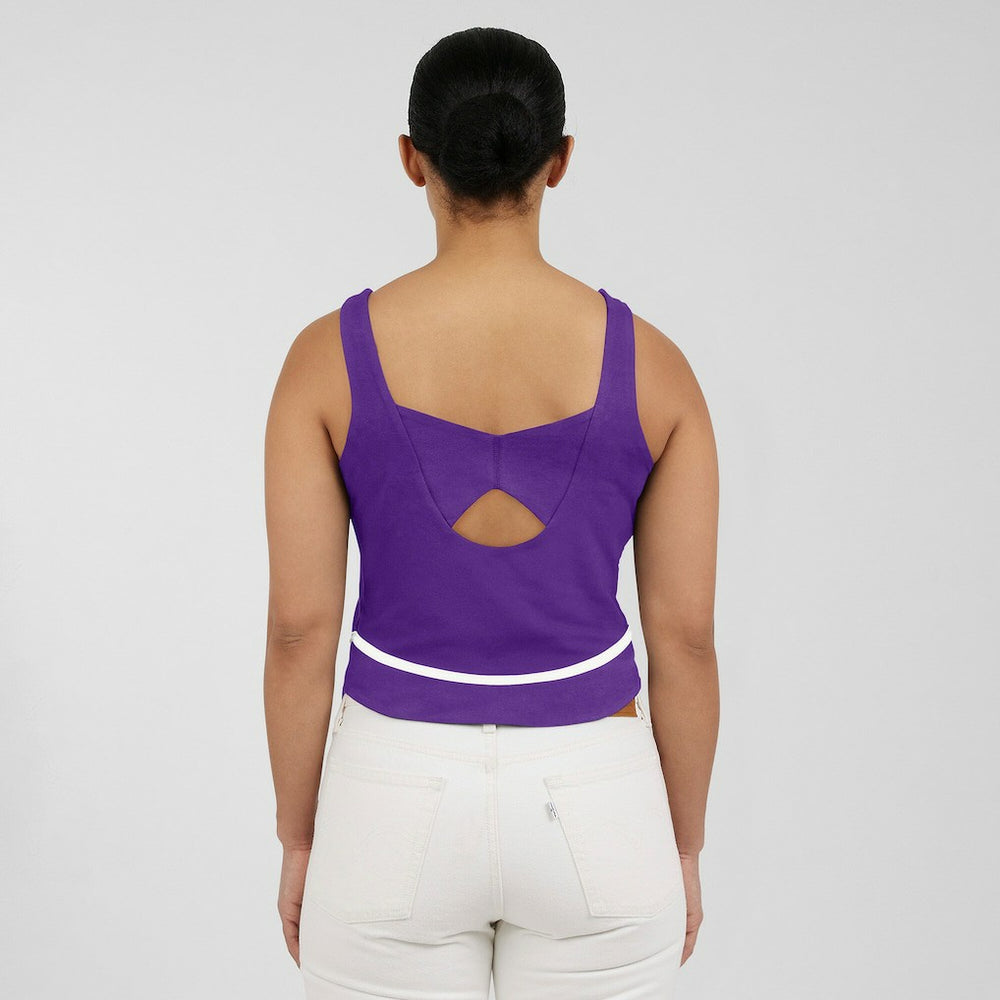 Minnesota Vikings WEAR by Erin Andrews Women's Square Neck Tank Top - Purple Tops