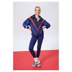 New York Yankees Terez Women's Ripstop Chevron Quarter-Zip Pullover - Navy Pullover