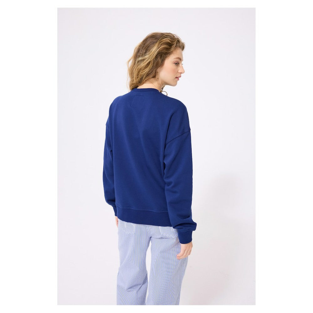 Houston Astros Terez Women's Oversized Gemstone Logo Sweatshirt - Navy Sweatshirts