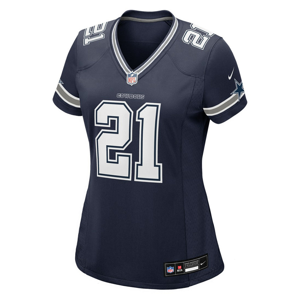 Deion Sanders Dallas Cowboys Women's Team Retired Player Game Jersey - Navy Jerseys