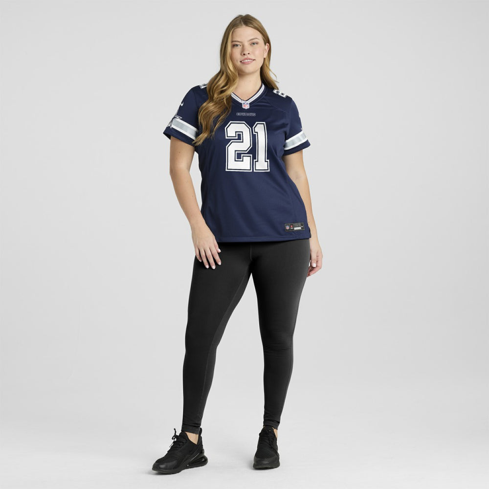 Deion Sanders Dallas Cowboys Women's Team Retired Player Game Jersey - Navy Jerseys