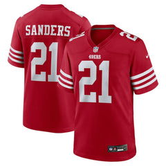 Deion Sanders San Francisco 49ers Team Retired Player Game Jersey - Scarlet Jerseys