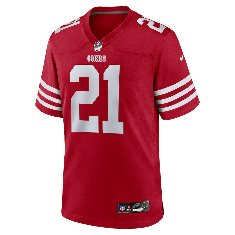 Deion Sanders San Francisco 49ers Team Retired Player Game Jersey - Scarlet Jerseys
