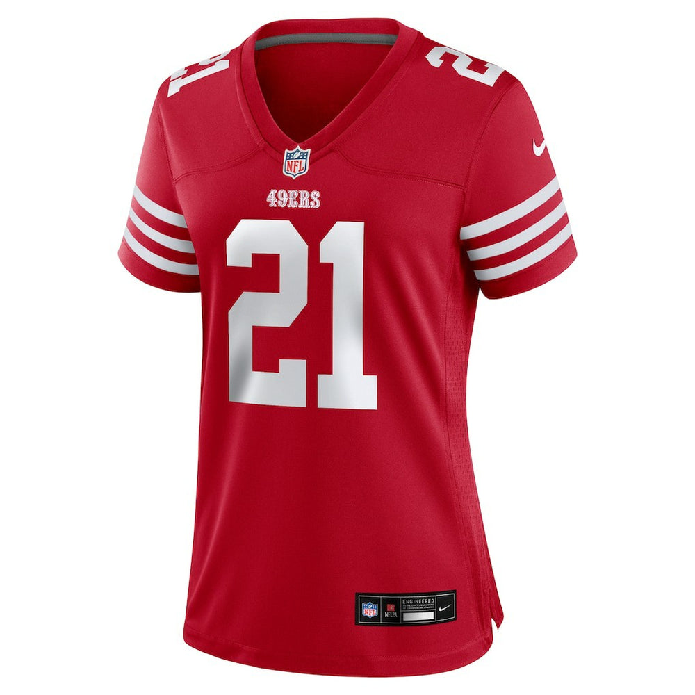 Deion Sanders San Francisco 49ers Women's Retired Player Game Jersey - Scarlet Jerseys