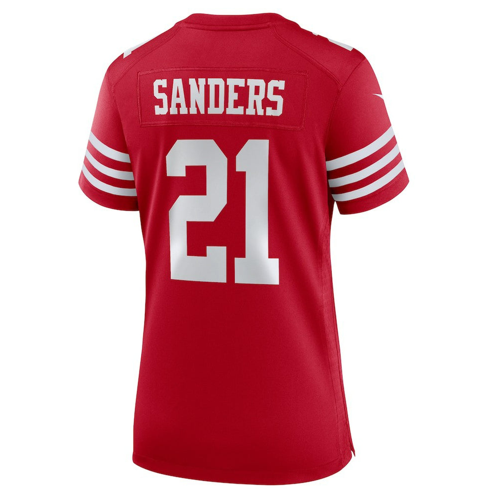 Deion Sanders San Francisco 49ers Women's Retired Player Game Jersey - Scarlet Jerseys