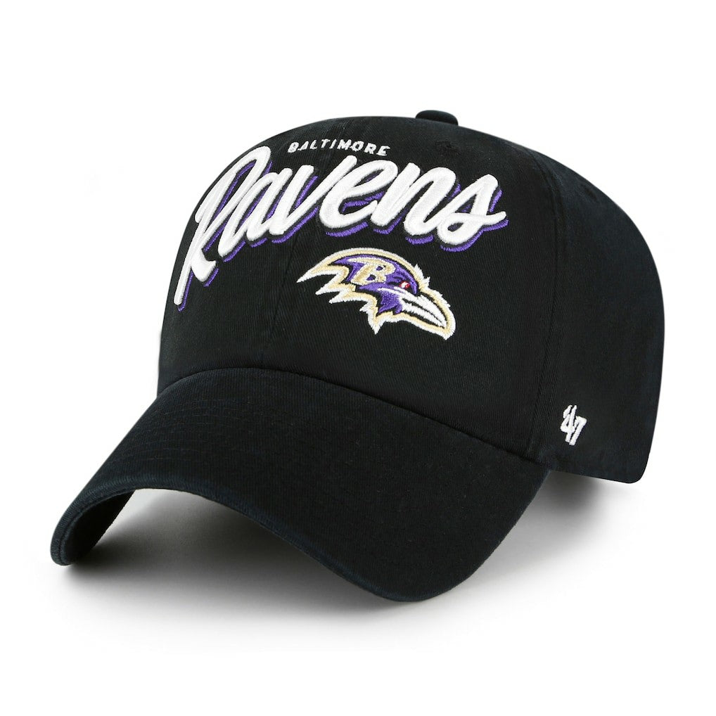 Baltimore Ravens '47 Women's Ariana Clean Up Adjustable Hat - Black Hats