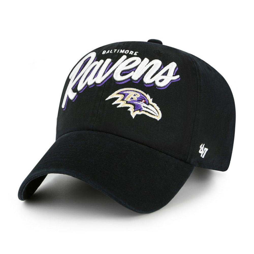 Baltimore Ravens '47 Women's Ariana Clean Up Adjustable Hat - Black Hats