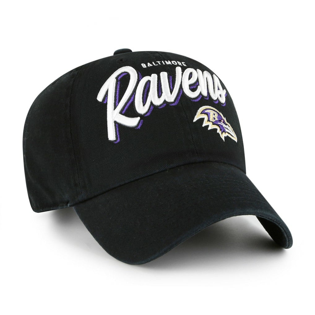 Baltimore Ravens '47 Women's Ariana Clean Up Adjustable Hat - Black Hats