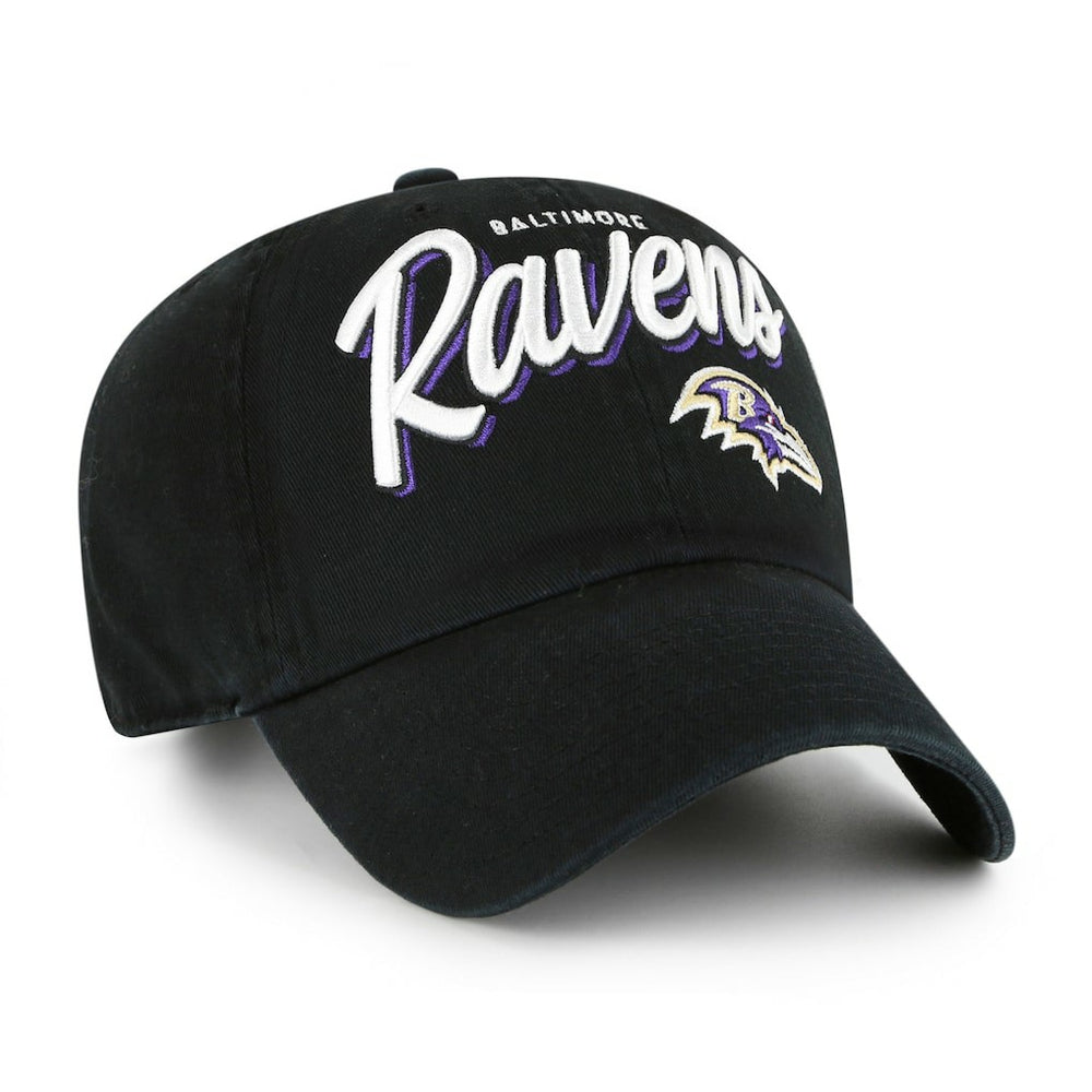 Baltimore Ravens '47 Women's Ariana Clean Up Adjustable Hat - Black Hats