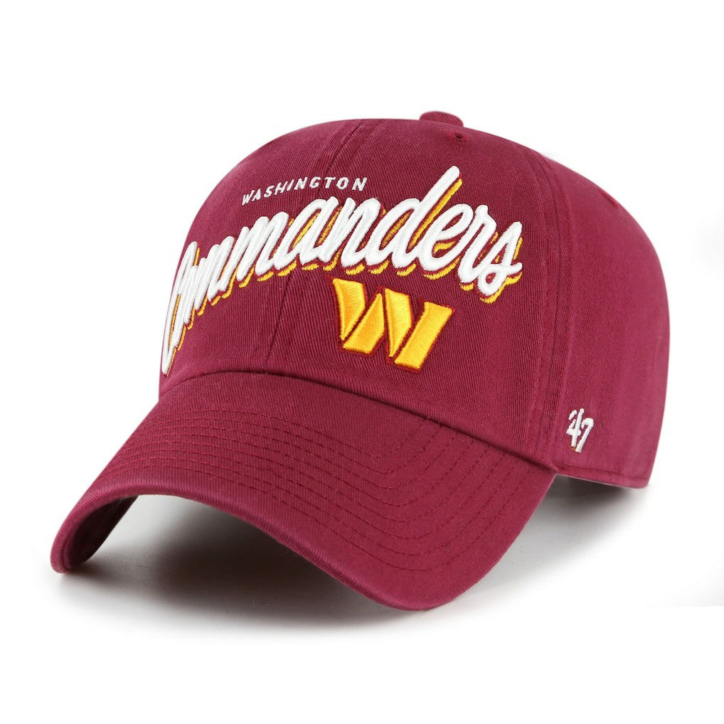 Washington Commanders '47 Women's Ariana Clean Up Adjustable Hat - Burgundy Hats