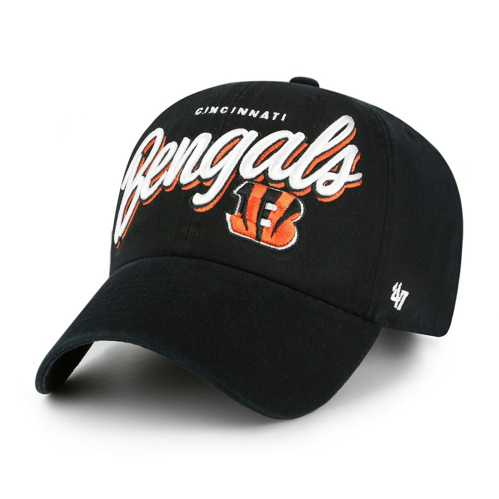 Cincinnati Bengals '47 Women's Ariana Clean Up Adjustable Hat - Black Hats