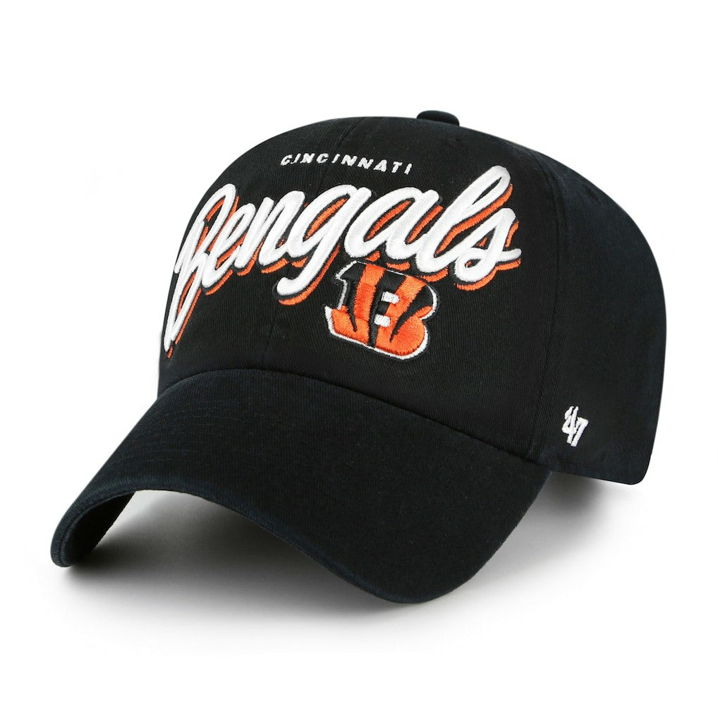 Cincinnati Bengals '47 Women's Ariana Clean Up Adjustable Hat - Black Hats